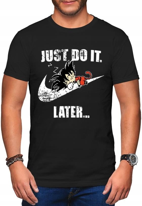 Koszulka M Ska Dragon Ball Goku Z Nadrukiem Napisem Czarna T Shirt