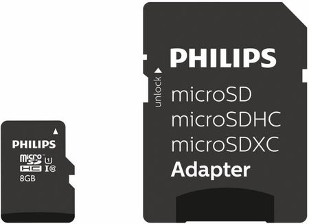 Philips MicroSDHC Card 8GB Class 10 Uhs-i U1 incl. adapter - zdjęcie 2