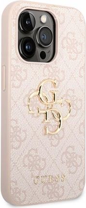 Guess 4G Big Metal Logo Etui Iphone 15 Pro Różowy - zdjęcie 2