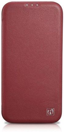 Icarer Skórzane Etui Iphone 14 Plus Z Klapką Magnetyczne Magsafe Ce Premium Leather Bordowy - zdjęcie 4