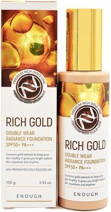 Enough Podkład Do Twarzy Rich Gold Double Wear Radiance Foundation 100G Spf50+ 23 Ciemny Beż 100Ml - zdjęcie 2