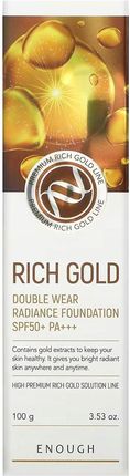 Enough Podkład Do Twarzy Rich Gold Double Wear Radiance Foundation 100G Spf50+ 23 Ciemny Beż 100Ml - zdjęcie 4