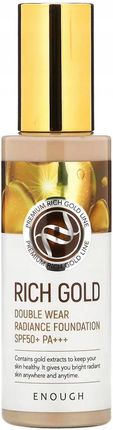 Enough Podkład Do Twarzy Rich Gold Double Wear Radiance Foundation 100G Spf50+ 23 Ciemny Beż 100Ml - zdjęcie 3