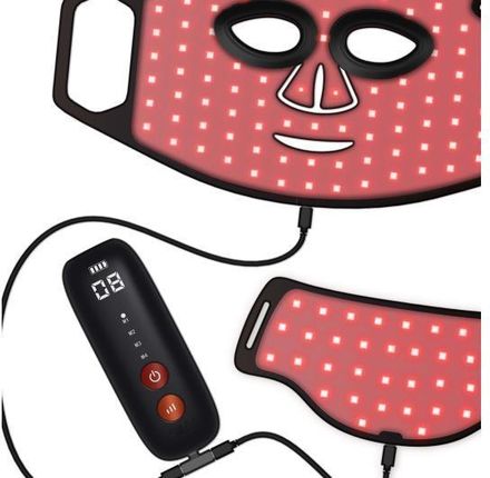 Silk'n Dual LED Mask - maska LED na twarz i szyję zestaw czarny - zdjęcie 4