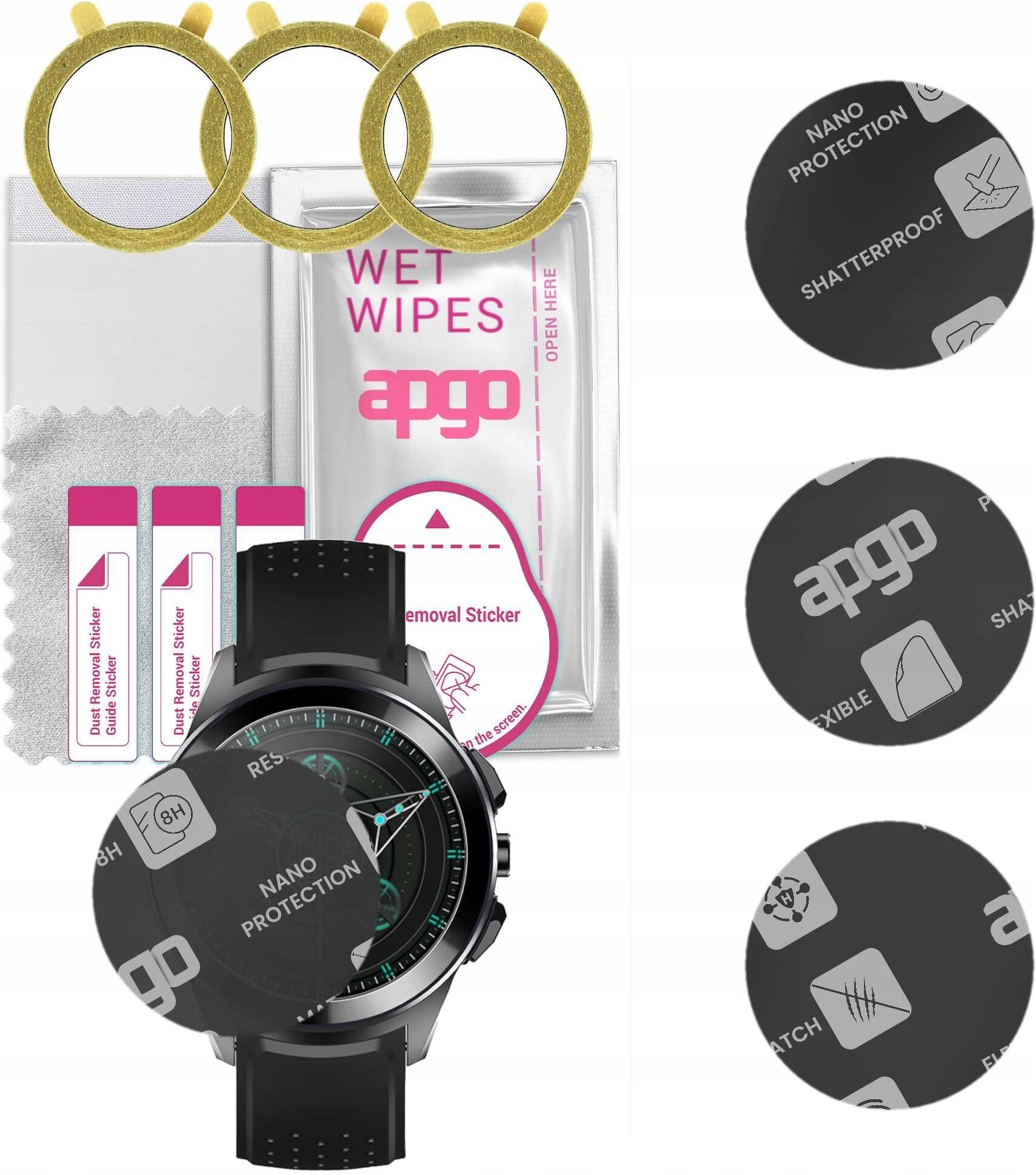 Apgo 3X Szkło Hybrydowe Matowe Do Watchmark Fashion Wlt10 Zamiennik