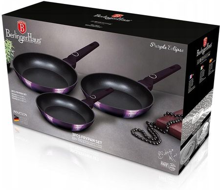 Berlinger Haus Zestaw 3 Patelni Tytanowych Purple Eclipse Bh7103 - zdjęcie 3