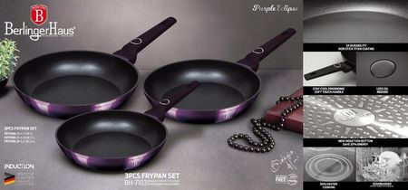 Berlinger Haus Zestaw 3 Patelni Tytanowych Purple Eclipse Bh7103 - zdjęcie 2