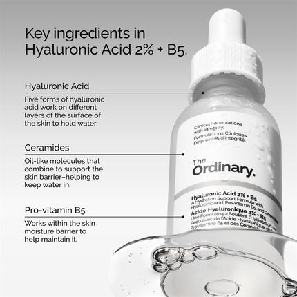 The Ordinary Hyaluronic Acid 2% + B5 Soothing & Barrier Support Serum Kuracja Nawilżająca Z Ceramidami 30ml - zdjęcie 3