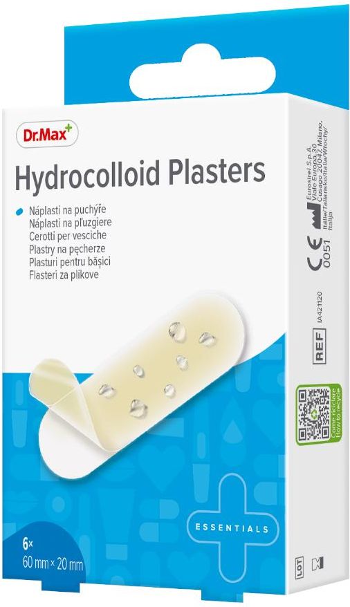 Dr Max Plasters Hydrocolloid Plastry Na Pęcherze 60Mm x 20Mm 6szt