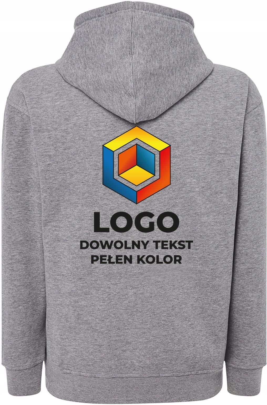 Bluza Dresowa Robocza Rozpinana Z Kapturem Z Własnym Nadrukiem Logo