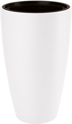 Form-Plastic Doniczka Okrągła Gobi Slim 30 Z Wkładem Donica + Wkład 29cm Biały - zdjęcie 2