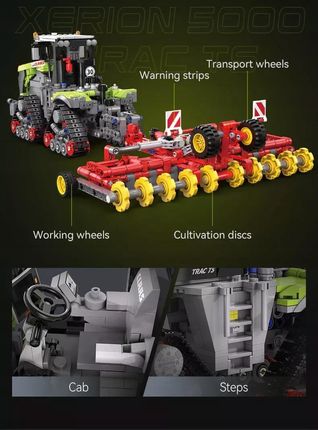 Cada Klocki Konstrukcyjne Traktor Ciągnik Rolniczy Claas Xerion 5000 1336El. - zdjęcie 3