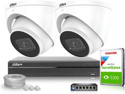 Zdjęcie Dahua Zestaw Do Monitoringu Ip 2X Ipc-Hdw3541Em-S-0280B-S2 5Mpx Ir 50M Afsa Ai Ssa Smd 4.0 Quick Pick Analiza Ivs (ZM26286) - Radomsko
