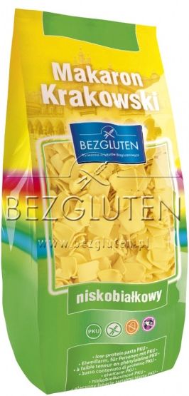 Bezgluten makaron krakowski niskobiałkowy pku łazanki 250g Ceny i