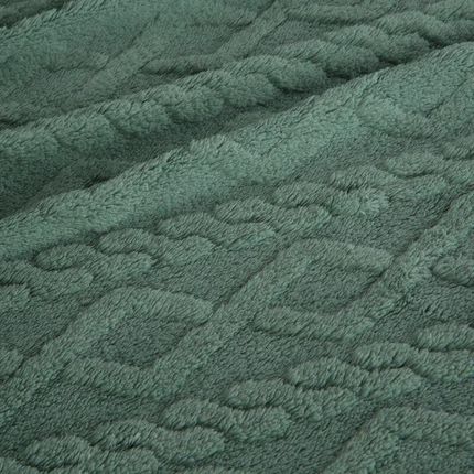Eurofirany Koc Ze Splotem Warkocz Mięta 200x220cm - zdjęcie 3