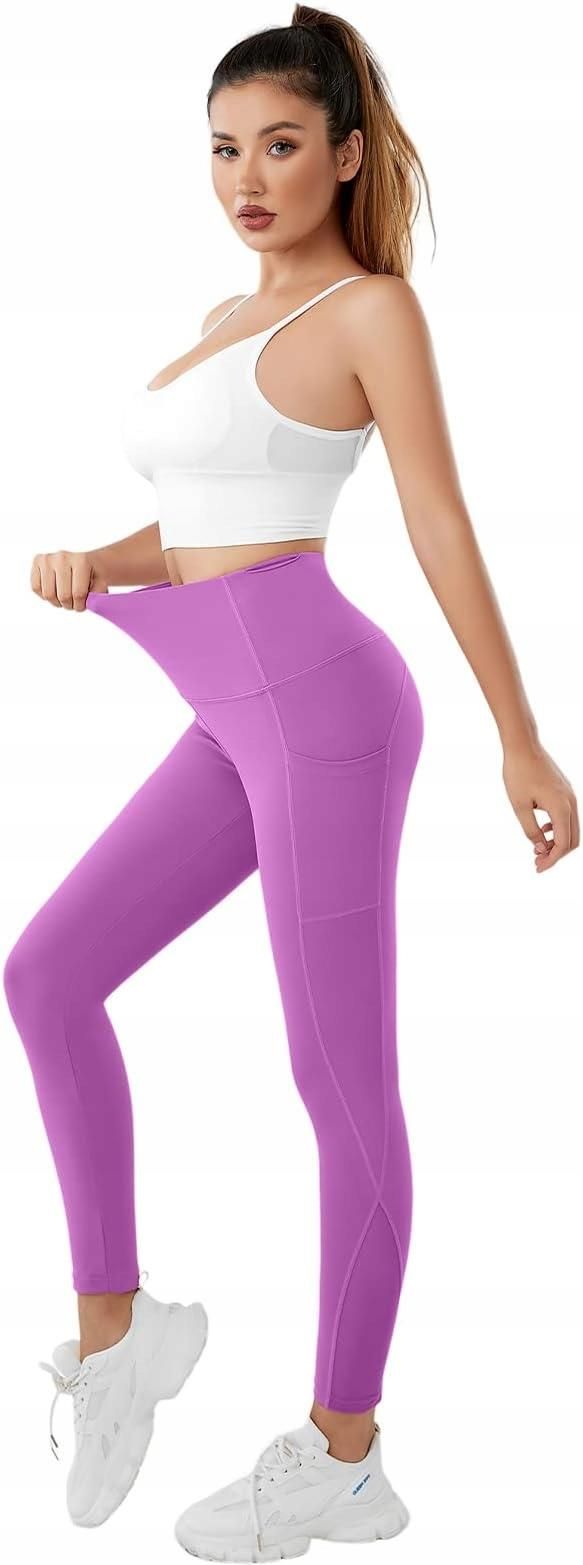 Damskie Legginsy Fitness Leginsy Getry Joga Z Wysokim Stanem Kiesze Xl