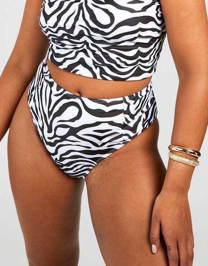 Boohoo D Od Bikini Wysoki Stan Zebra Print G D Ng Xxl Ceny I