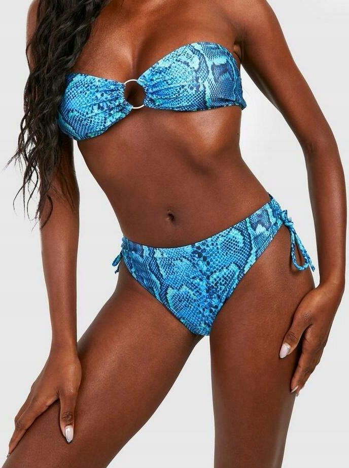 Boohoo Kjb Od Print Snake Bikini Marszczenie D L Ceny I Opinie