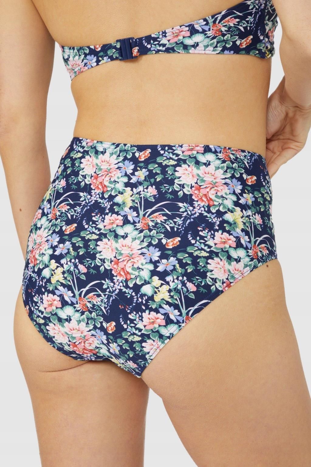 Debenhams xdq Od Wysoki Bikini Stan Kwiaty Marszczenie Dół L Ceny i