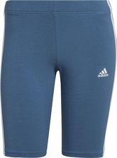Spodenki damskie adidas Essentials 3-Stripes Bike Shorts niebieskie HD1803