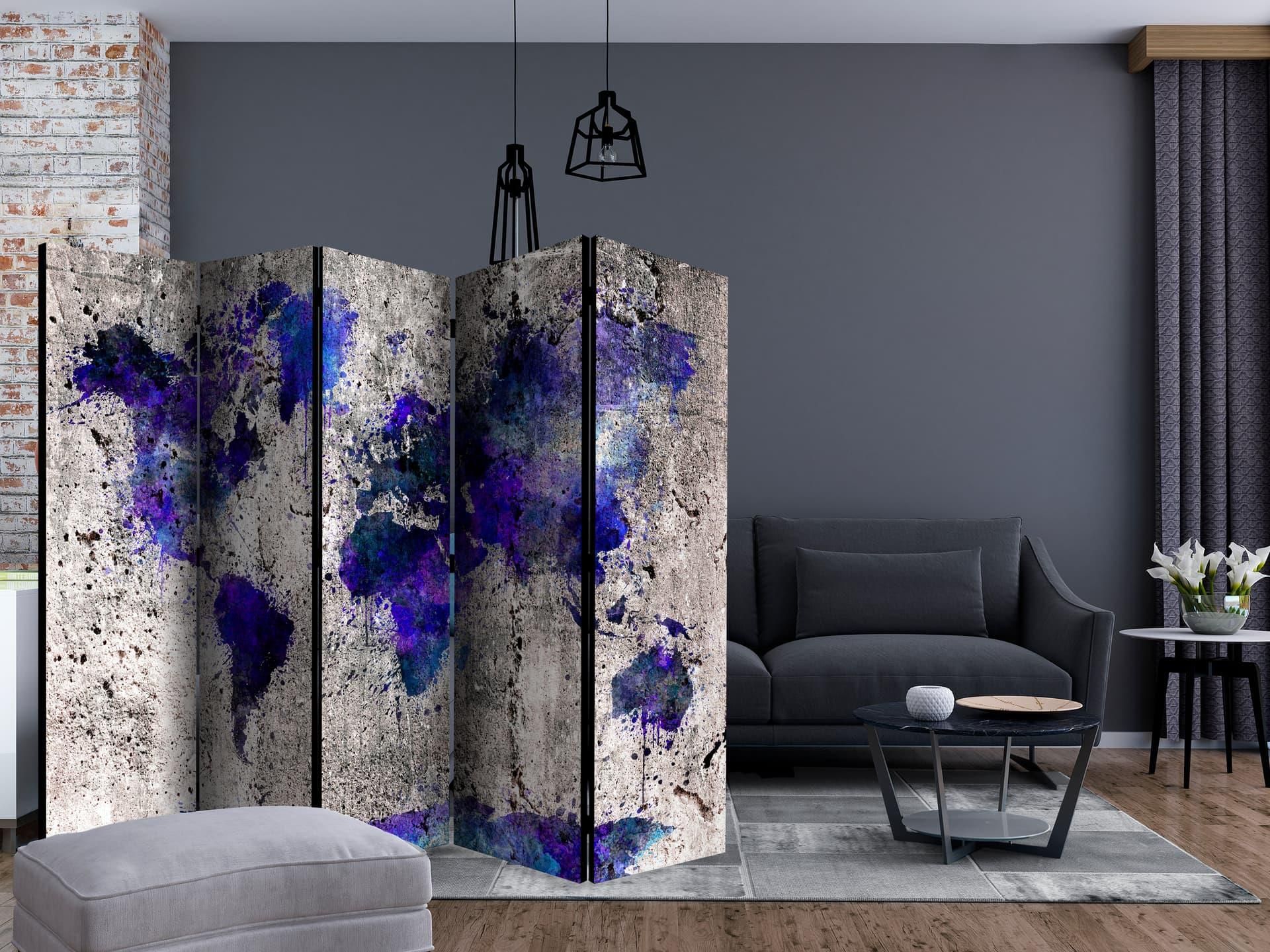 Artgeist Parawan Mapa Wiata Kleksy Ii Room Dividers X Akustyczny