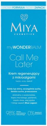 Krem Miya Cosmetics Mywonderbalm Call Me Later Regenerujący Z Mikroalgami na dzień i noc 75ml - zdjęcie 3