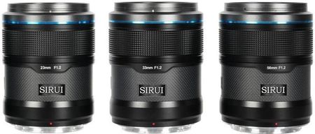 Sirui Sniper Lens APS-C AF Kit 23, 33 , 56mm F1.2 X-Mount Czarny Carbon - zdjęcie 2