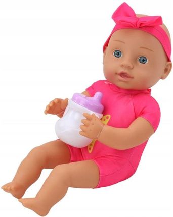 Leantoys Lalka Bobas Różowe Ubranko Opaska Akcesoria Do Karmienia - zdjęcie 3