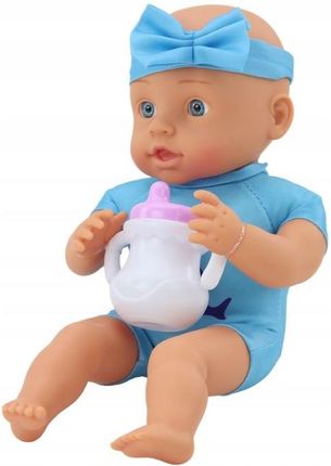 Leantoys Lalka Bobas Opaska Akcesoria Do Karmienia Niebieska - zdjęcie 2