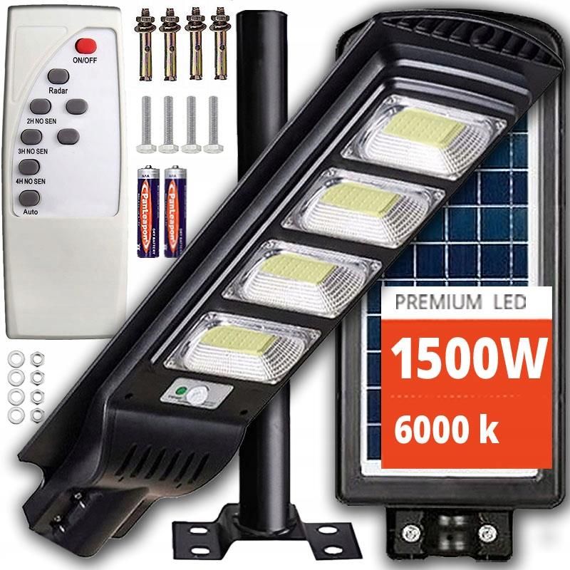 Du A Mocna Lampa Solarna Led Uliczna Ogrodowa Pilot Halogen Czujnik