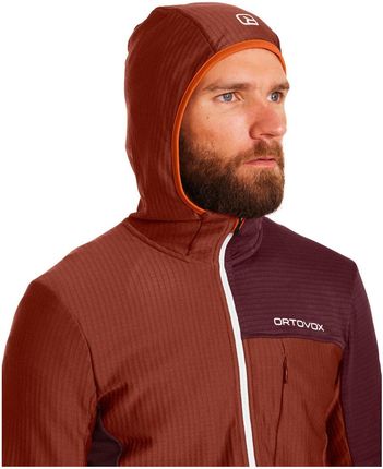 Męska bluza Ortovox Fleece Light Grid Hooded Jkt M Wielkość: M / Kolor: ciemnoniebieski - zdjęcie 4