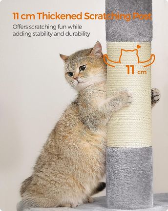 Drzewo kotów, wieża kota 101 cm, XL, Cat Condo dla wyjątkowo dużych kotów do 20 kg - zdjęcie 2