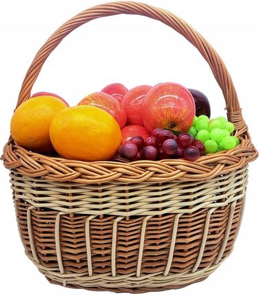 Kosz wiklinowy na zakupy na grzyby 41x25x40 cm wzór 4 WIKLINOLANDIA - zdjęcie 3