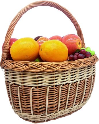 Kosz wiklinowy na zakupy na grzyby 41x25x40 cm wzór 4 WIKLINOLANDIA - zdjęcie 2