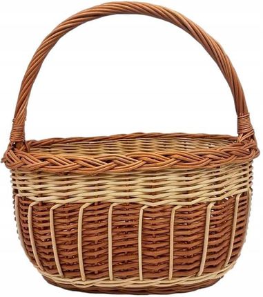 Kosz wiklinowy na zakupy na grzyby 41x25x40 cm wzór 4 WIKLINOLANDIA - zdjęcie 5