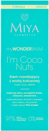 Krem Miya Cosmetics Mywonderbalm I'M Coconuts nawilżający Z Wodą Kokosową na dzień i noc 75ml - zdjęcie 2