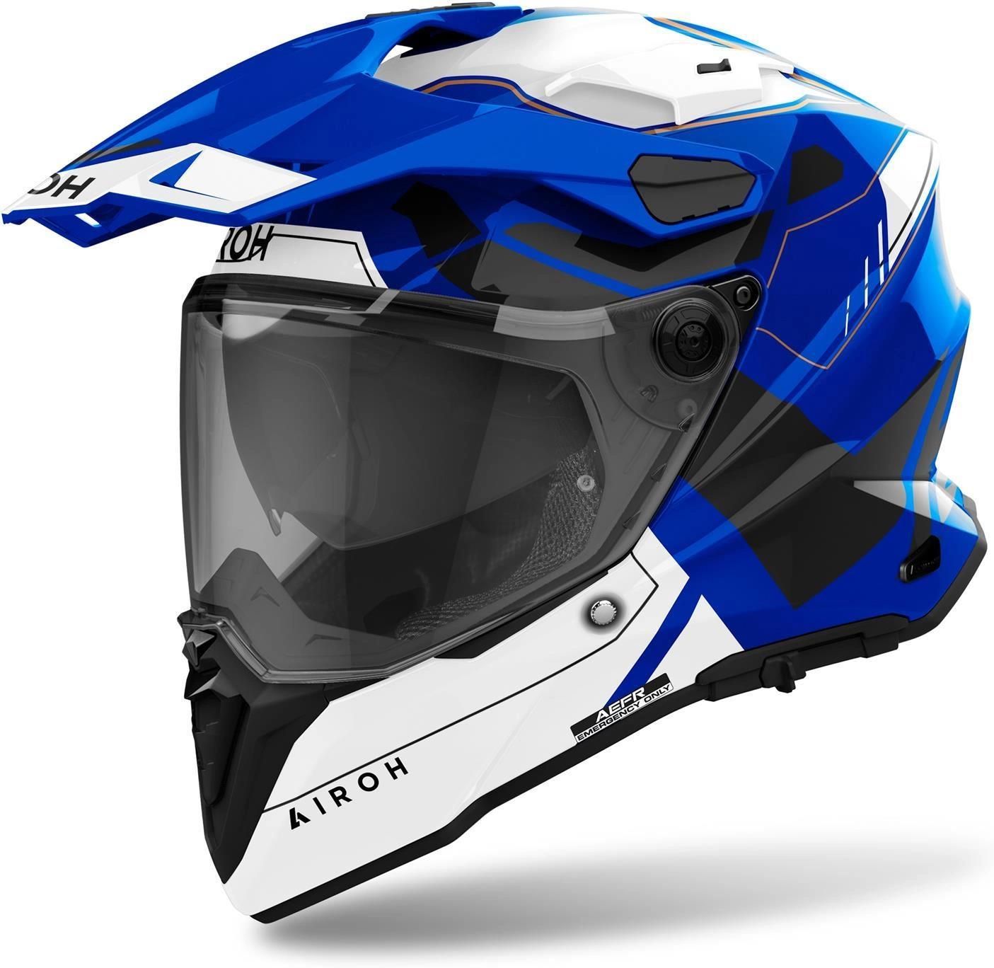 Kask Motocyklowy Airoh Integralny Commander Reveal Blue Gloss