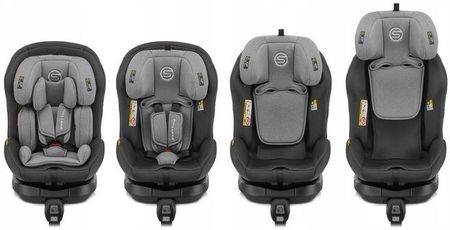 Sesttino Hexagon Pro I-Size 0-36 Kg Obrotowy Black-Gray - zdjęcie 4