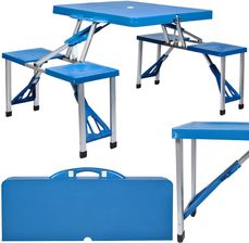Iso Trade Zestaw Turystyczny Stolik Składany Stół 4 Siedzenia Kempingowy Rozkładany Trizand