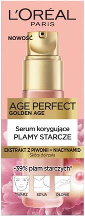 L'Oréal Paris Age Perfect Golden Serum Korygujące Plamy Starcze Do Twarzy 30ml - zdjęcie 2