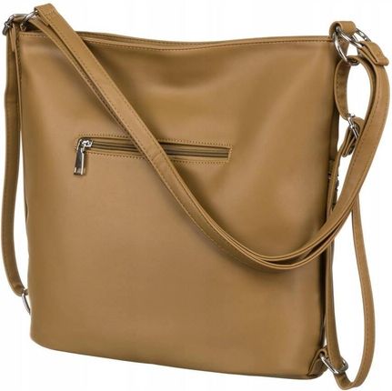 Shopperka damska hobo Rovicky R-073-01 beżowa - zdjęcie 3