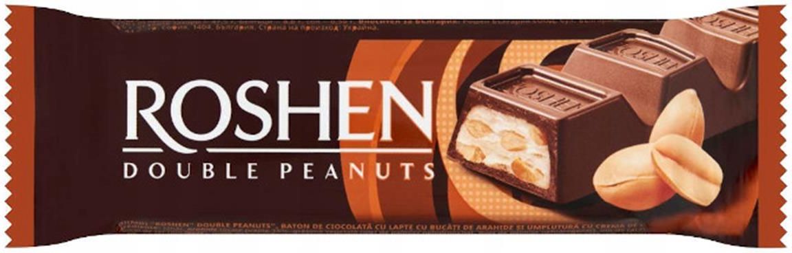 Zdjęcie Roshen Baton Double Peanuts Z Kremem O Smaku Arachidowym 29g - Brok