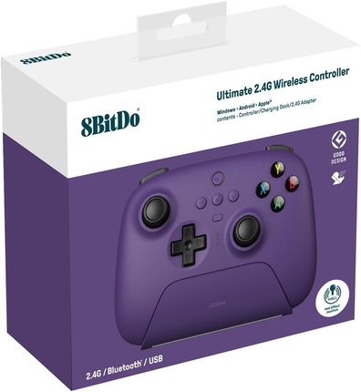 8BitDo Ultimate 2.4G Wireless Controller (Hall Effect) with Charging Dock - Purple RET00417 - zdjęcie 2