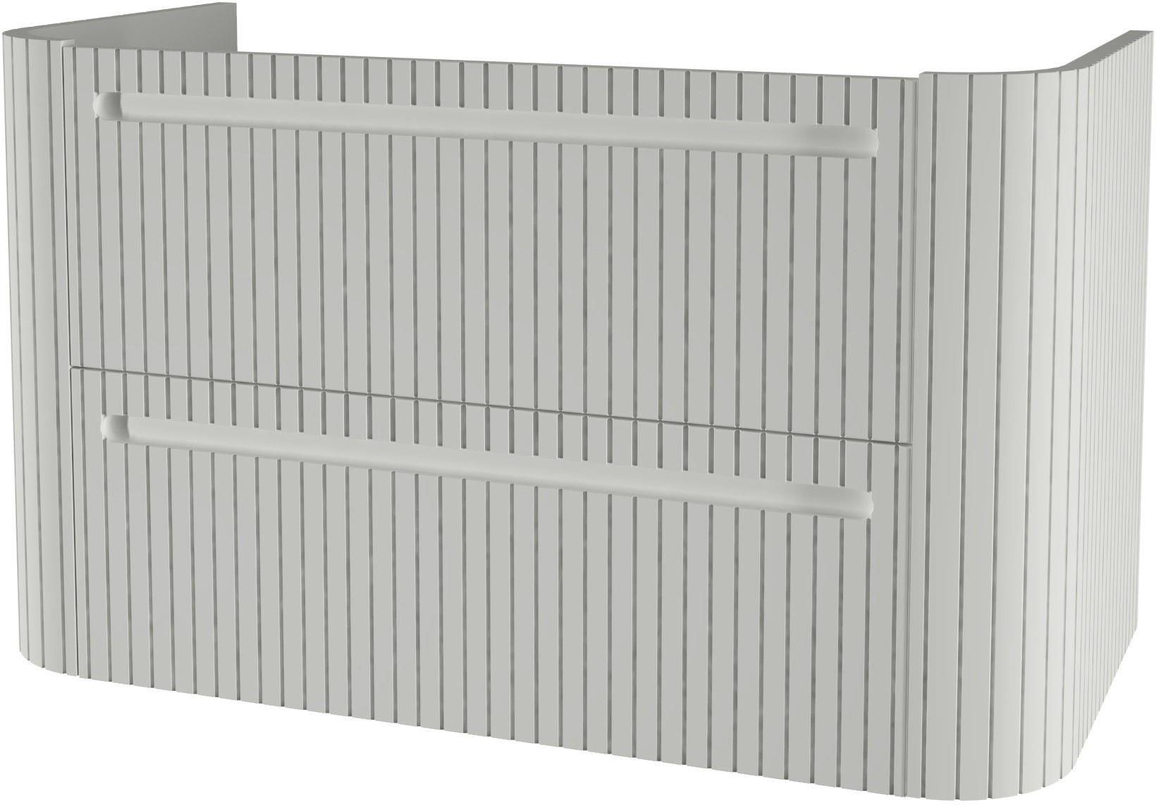 Zdjęcie Devo Szafka Łazienkowa Pod Umywalkę Gloria 2.0 86 Cm Ryflowana Premium White Supermatt Gl2 Su2S86 2 F83 - Goniądz