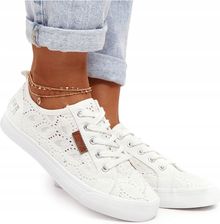 Trampki damskie Koronkowe buty Big Star z koronki W274925 białe 38