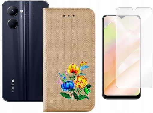 Etui Z Klapk Do Realme C Smart Magnet Z Oty Case Kwiat Szk O Na