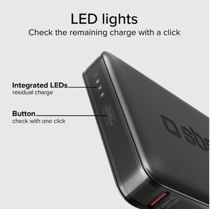 Sbs Powerbank Nanotube 5000 Mah Czarny Tebb5000Hdk - zdjęcie 4
