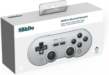 8BitDo SN30 Pro Bluetooth (Hall Effect) Grey RET00413 - zdjęcie 3