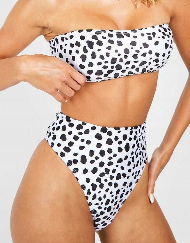 Boohoo Dół Od Bikini Animal Print Wysoki Stan OT3 NG2 XL Ceny i