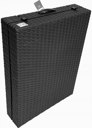 Kontrast Leżak Ogrodowy Basenowy Regulowany Pcv Walizka 187X60X29cm Czarny - zdjęcie 3